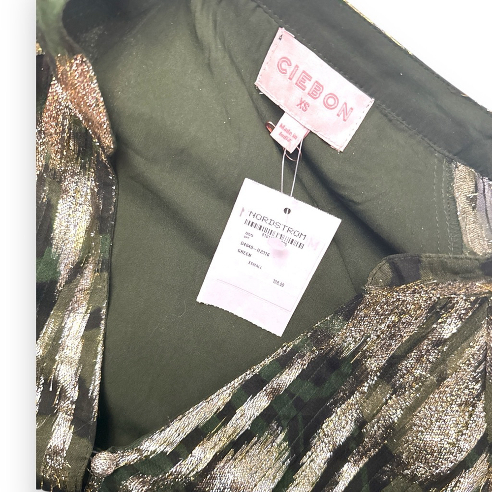 Seneca Metallic Long Sleeve Midi Shirtdress by CIEBON size XS - Picture 8 of 8